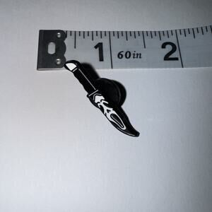 Ghost Face Knife Pin Brooch